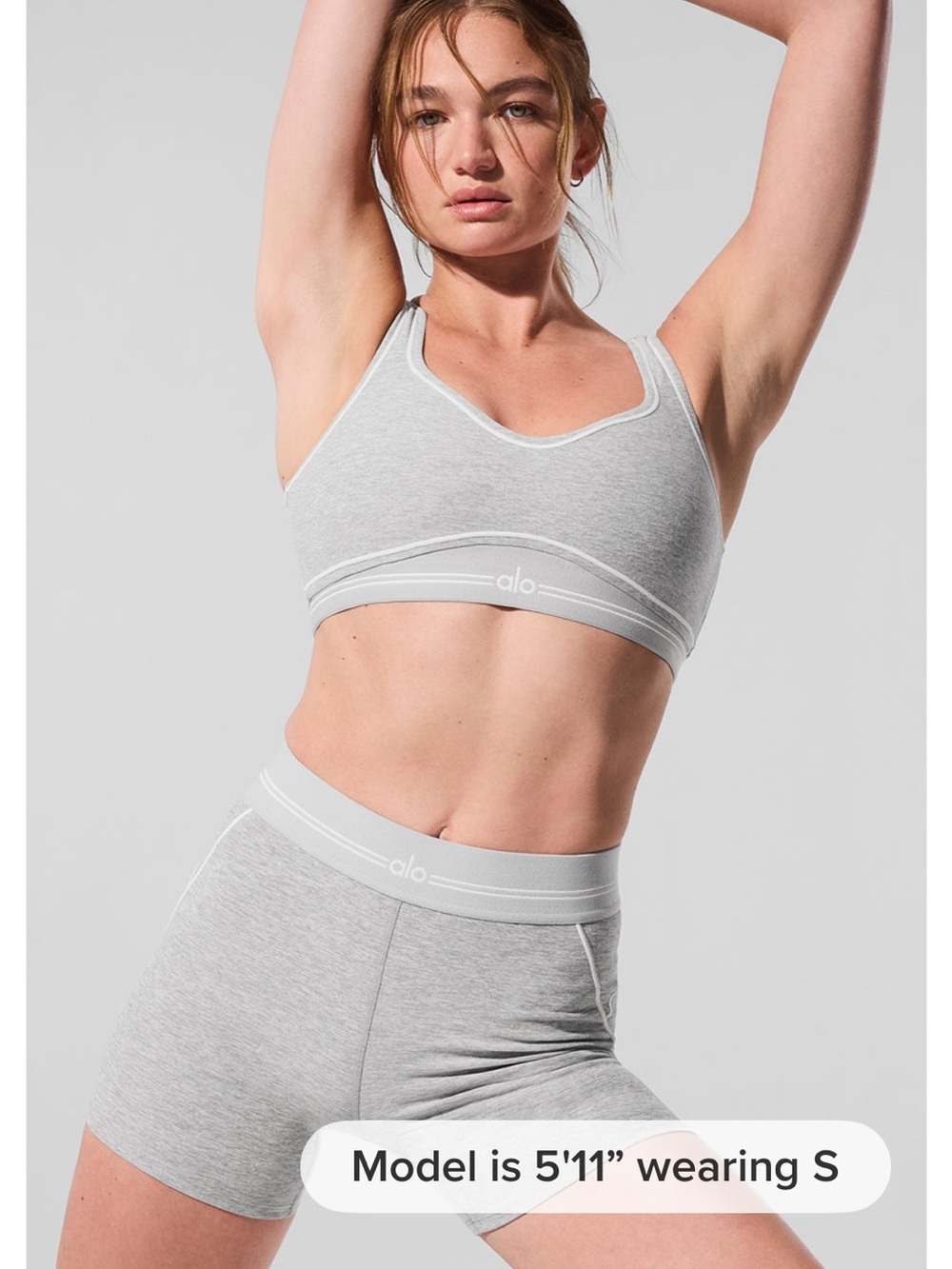 ALO yoga alosoft heart throb short xxs